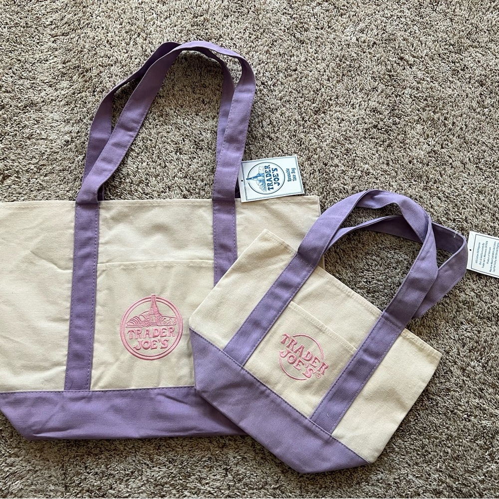 2 pcs large and mini Trader Joe’s tote bag - Picture 2 of 2